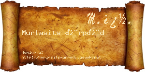 Murlasits Árpád névjegykártya
